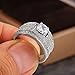 Square Cut Simulation 5A Moissanite Engagement Ring 925 Sterling Silver CZ Ring Men's Ring Fashion Domineering Business Men's Wedding Ring Inlaid Zircon Ring CZC012 (10)