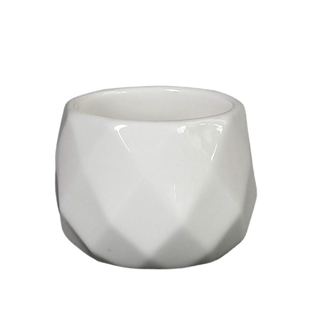 Świecznik Nordic Style Design Wieloaspektowy rombowy pojemnik na świece zapachowe Kreatywna świeca ceramiczna zapachowy w kształcie kubka ，Świeczniki(A)