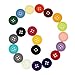 1Inch (25mm) Sewing Flatback Resin Buttons for DIY Craft 15 Colors Multi Pack of 90 with Box (Each Color 6 pcs) Leekayer