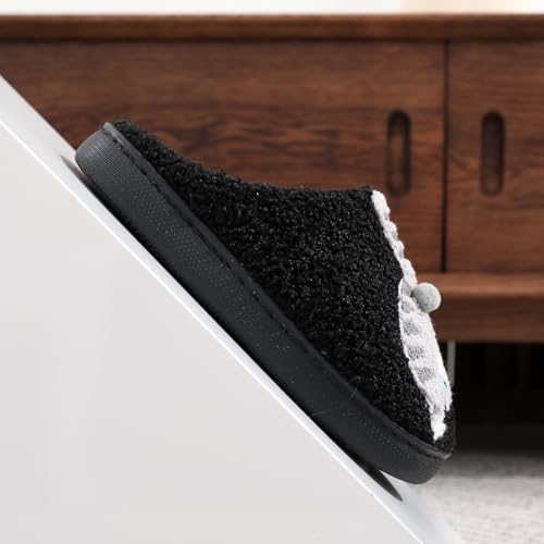 Image of Highland Cow Slippers for Women Plush Scottish Highland Cow Animal Slippers Warm Non Slip Home Indoor Slippers