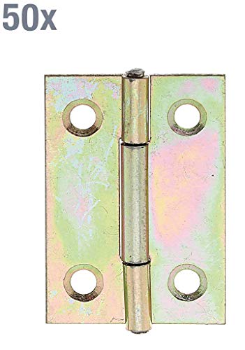 Narrow Hinge 38 x 26 mm / 50 STK. Oberflaeche: galvanisch Gelb verzinkt - Image 2
