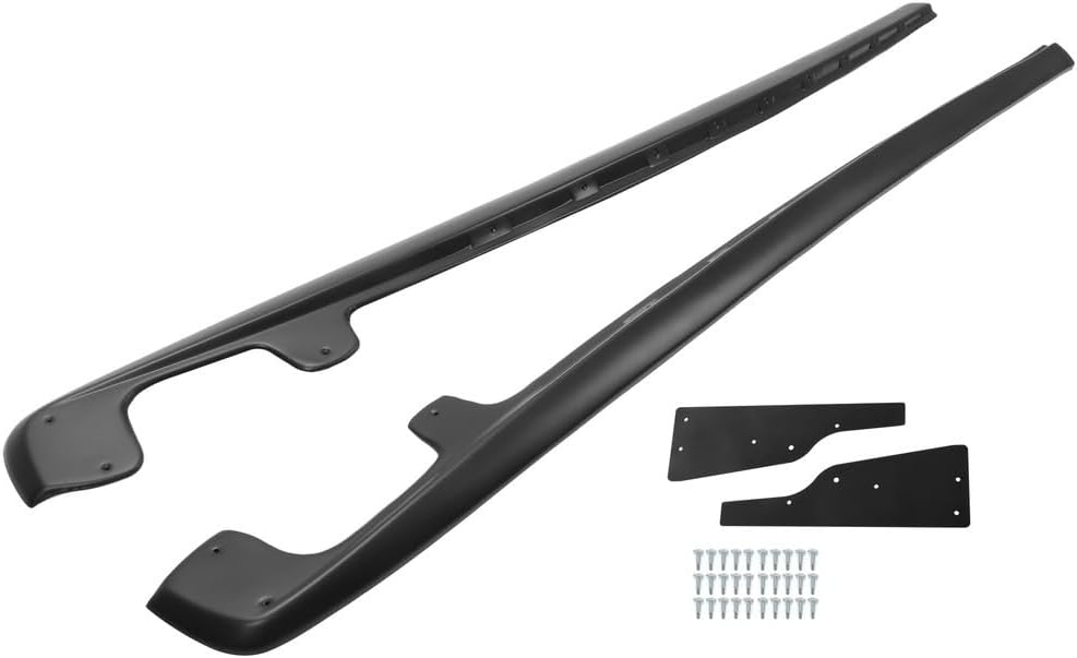 Suitable for Matte Black Side Skirts Rocker Panel Guard Extensions for 2005-2013 Corvette C6 Base Models - ZR1 Style Mud Flaps Body Kit Replacement (Note: Not Compatible with C6 Wide Body Models)