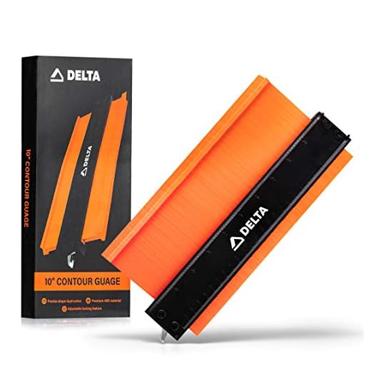 Delta Contour Gauge Profile Tool: 10 Inch Contour Shape Duplicator with Adjustable Lock - Tools for Home Improvement - Simple To Use Duplicating Scribe Tool for DIY, Woodworking, Tile Work, and More
