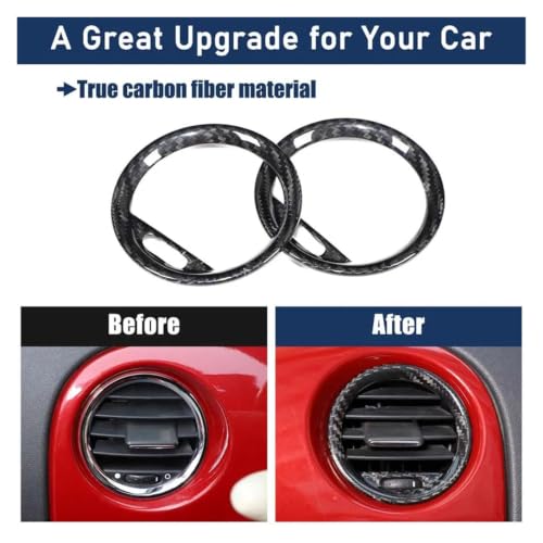 Marco de fibra de carbono para salida de aire lateral de Fiat 500 Abarth, pack de 2 piezas 3