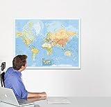BACHER Politische Weltkarte 'Die Welt', 1:44 Mio., deutschsprachig, Papierkarte gerollt: Die BACHER Welt beinhaltet ein politisches Kartenbild. Die ... Länder sind in deutscher Sprache beschriftet.
