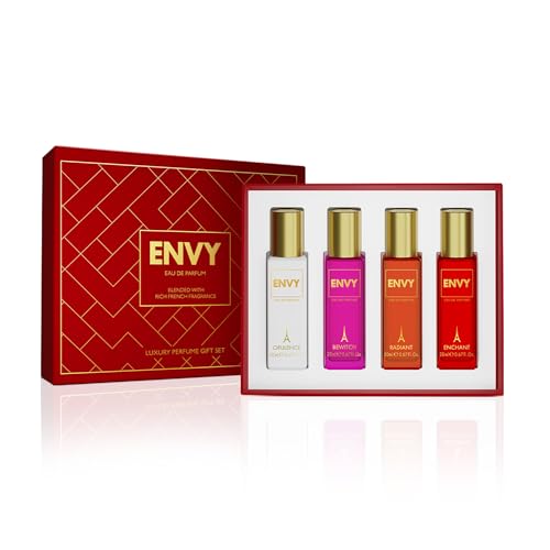 ENVY Gift Set for Women - Opulence, Bewitch, Radiant, Enchant - 20ML Each | Long Lasting Luxury Perfume EDP