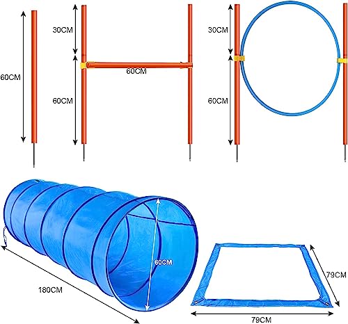 image for XiaZ Dog Agility Course Backyard Set, Dog Obstacle Course Training Sta