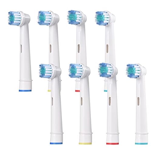 Qudai 8 unidades de cabeça de escova de dentes elétrica compatível com escova de dentes elétrica oral B escova de dentes de substituição sensível cabeças de escova de cuidado