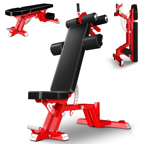 KeppiFitness Weight Bench, 1500LBS Capacity Workout Bench, 17” Bench Press