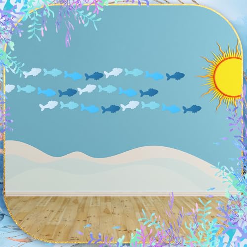 Dunzoom 360 peças de papel recortes de peixe recortes de peixe em forma de peixe quadro de avisos de