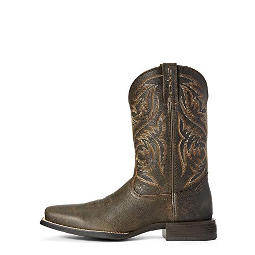 Ariat BMVY9 Mens Sport Herdsman Western Boot Black Deertan 10.5