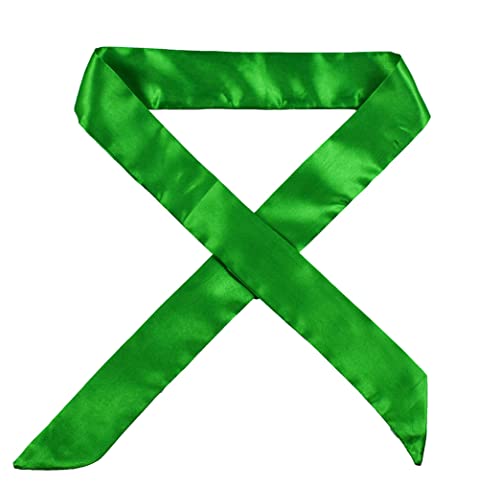 Christmas gifts Ribbon Scarf for Women Handbag Wrap Handle Satin Belt Sash Necktie Neck Scarf,Fashion Hair Accessory Hairband (green)