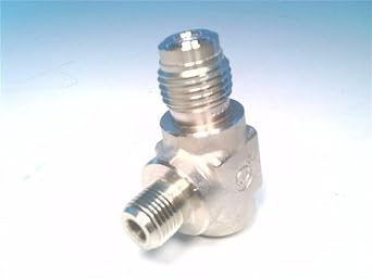 SWAGELOK SS-4-VCR-2-2 316 SS VCR FACE Seal Fitting, 1/4 in. VCR X 1/8 in. MNPT, Male NPT Elbow Body