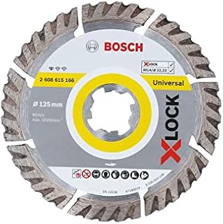 Bosch Professional 1x Diamond Cutting Disc Standard for Universal (for Concrete, Stone, Metal, X-LOCK, Ø 125 mm, Cutting Width 2 mm, Accessories for Angle Grinder)