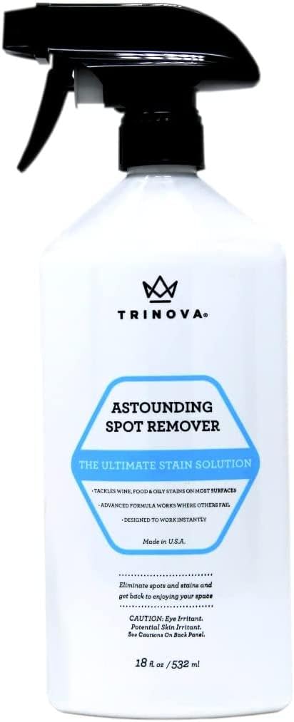 TriNova Astounding Spot Remover - Spot Cleaner for Carpet and Upholstery, Cleans Stains on Couch, Sofa, Fabric & More Removes Red Wine & Coffee Stains with Ease - 18 fl oz