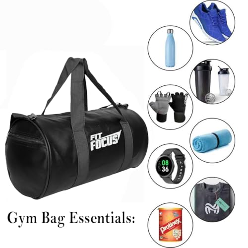 Image of Gym Combo for Bag with Workhard Shaker Bottle & Gym Bag and Wrist Band|| Shaker Bottle 500 ml ||Shoulder Gym Bags| Wrist Support Gym Men and Women (Pack of 3) (Orange)