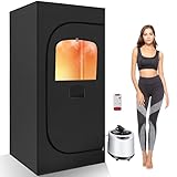 Kiguee Sauna, Sauna Box, Portable Sauna, Home Sauna with 2.6L 1000W Steam Generator, Remote Control, Home Sauna Tent for Gym, Yoga, Pilates, Hot Tub (Black)