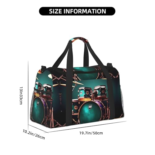 Sac de week-end imprimé au design noir unique pour des voyages stylés