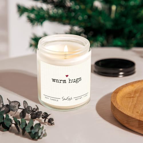 SteadStyle Thinking of You Gifts – Warm Hugs Candle Lavender Scented 7oz, Sympathy, Grief, Get Well, Recovery, Anniversary Romantic Gifts for Women Men, Long Distance, Christmas, Cheer Up Gift - Image 3
