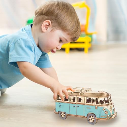 Quebra-cabeça de ônibus de para crianças,Quebra-cabeça de ônibus de - Conjunto de construção de kit