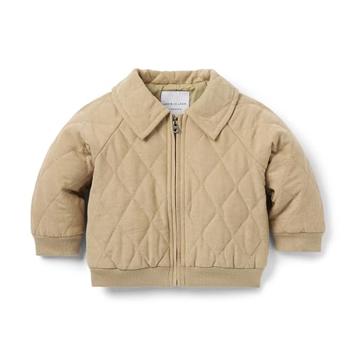 Janie and Jack Baby Quilted Jacket, Oatmeal, 1218