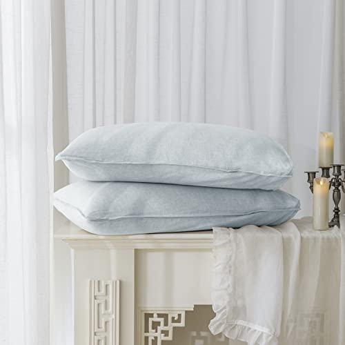 Everly Hemp Queen Size Sheets Set, 90X102Inch(1 Flat Sheet, 1 Fitted Sheet, 2 Pillowcases) Premium Deep Pocket Bed Sheet Set,Easy-Fit Breathable Cooling Fade Resistant Sheet Sets-Queen,Light Blue #TOP7