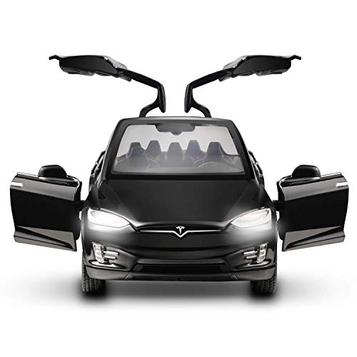 Image of Metal Pull Back Diecast Car 1:32 Tesla X90 Pull Back Car Model with Sound Light Boys Gifts Toys for KidsPack of 1】,multicolor