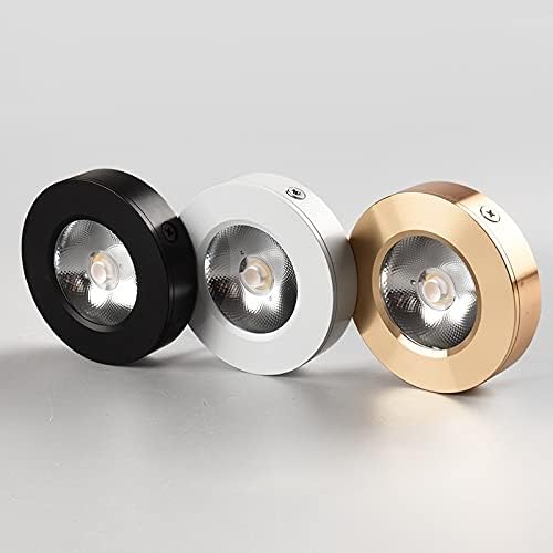 BUNCC Ultradunne op het oppervlak gemonteerde kleine schijnwerper Led 3000K plafondlamp Enkele lamp Plafonddownlight Wijnkast Vitrinekast Mini schijnwerper Tegenlicht Drie kleuren beschikbaar photo 2