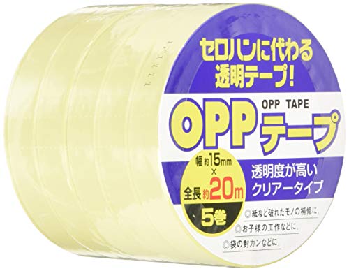 Amazon.co.jp: サンノート OPPテープ 15mm 5巻入×12個 1451 : 産業