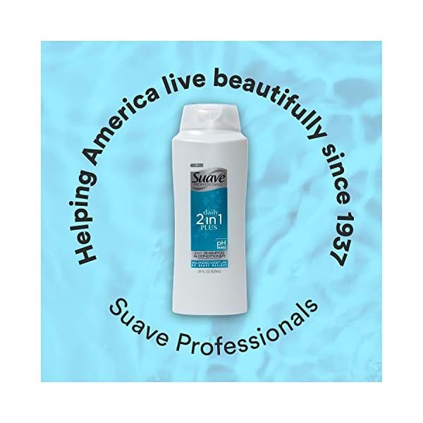 Suave Professionals 2 in 1 Shampoo and Conditioner for Cleansed Hair Daily Plus Hair Shampoo and Conditioner Formula…