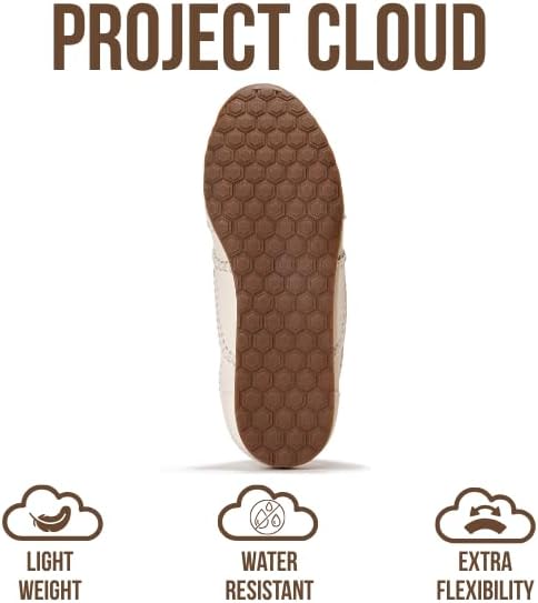 Project Cloud Leather Barefoot Shoes Women – Memory Foam Lace-Up Womens Sneakers – Lightweight & Non Slip Womens Shoes Casual – All-Day Women's Fashion Sneakers for 2026 (Monica,CREAPU,8) Cream - Image 5