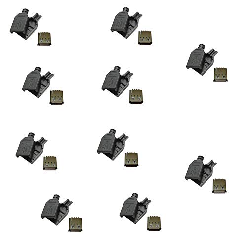 x10 Conector USB Hembra 2.0 Tipo A 4 Pin para Cable con...