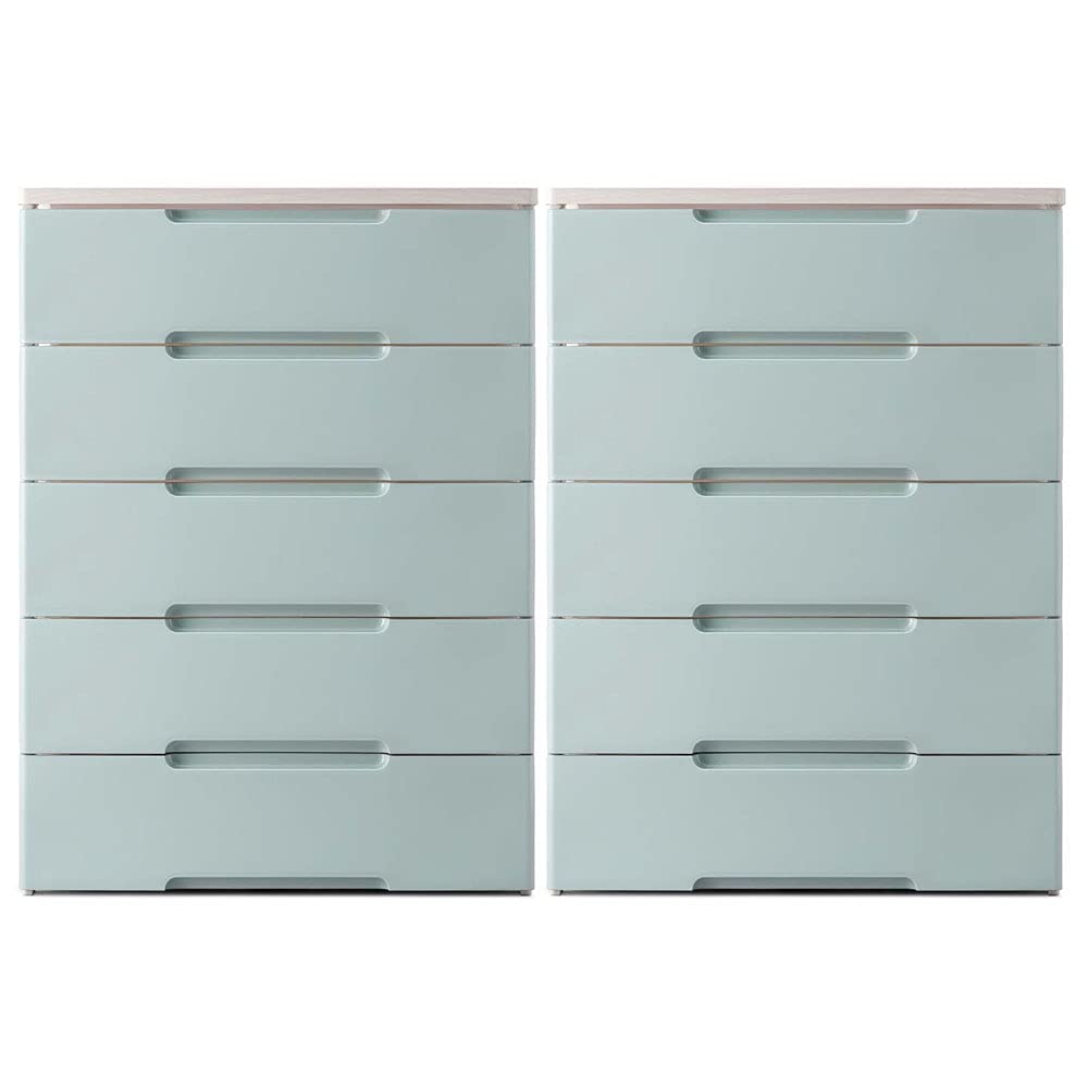 Amazon｜【2個セット】チェスト 収納 5段 ウッドトップチェスト HG