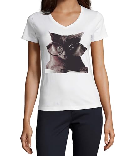 T-shirt col V coton blanc femme haut de gamme et coupe hipster épurée