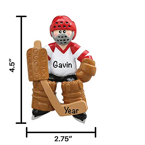 Personalized Ice Hockey Ornaments For Boys 2022 – Polyresin Hockey Goalie Ornament – Ice Hockey Decorations – Sports Fan Ornaments – Cool Hockey Gifts For Boys, Gifts For Hockey Lovers #TOP5