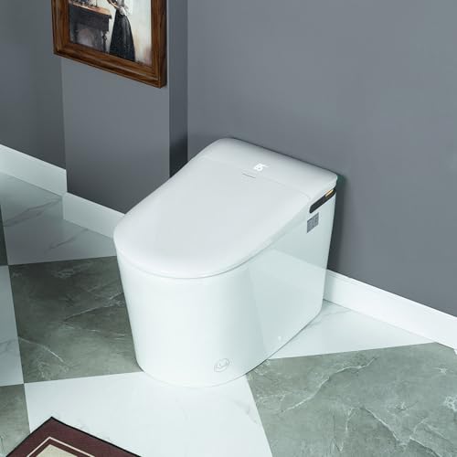 Image of WOODBRIDGE ADA Height Smart Toilet - Auto Lid Open /Close, Foot Sensor, Zero Pressure System, Aromatherapy System, Self-Cleaning Nozzle, Multi-Function Washing & Warm Air Dry