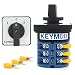 KEYMOO 40A Rotary Changeover Switch, 660V 3 Position 3 Phase 12 Terminals, 2-Way 3NO 3NC Universal Selector Switch with Yellow Fork Terminals 40/D303.3