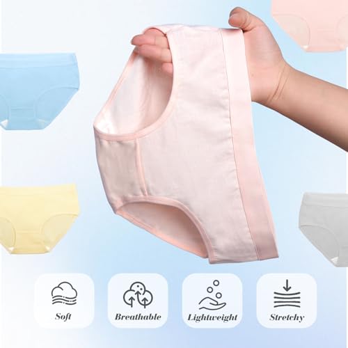 8 Pack Teen Girl Underwear Solid Color Girls Cottons Underwear Teen Panties Briefs2
