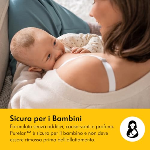 Medela Purelan 37g Crema per Capezzoli alla Lanolina Sollievo Rapido per Capezzoli Doloranti e Pelle Secca, 100% Naturale, Ipoallergenico, Dermatologicamente Testato e Senza Profumo - 4