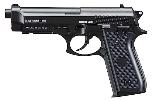 Lancer Tactical Air Pistol Saber Bereta X92 Full Steel CO2 Airgun Pistol-480 FPS (100 Rounds Metal BB Included)
