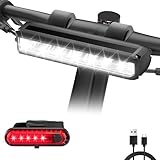 Mooyude High-Lumen Ultra-Bright Bike Light, Designed for Night Rides, USB-Rechargeable Front Bike Light, Waterproof Front and Rear Bike Lights, Valentine's Day Gift