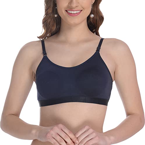 Image of FIMS - Fashion is my style Women Cotton Sports Bra for Gym, Yoga, Running Bra for Girls, Racer Back, Full Coverage, Multicolor, Cup B, See Main Image to Check How Many Bra You Will Get