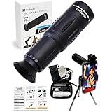 【雑誌クロワッサン掲載・推し活専用10倍】単眼鏡 スマホ 対応 望遠鏡 軽量96g 小型 フェス ライブ 双眼鏡 より軽い BAK4 望遠レンズ ケース付 コンサート 運動会 ブラック Ｃｏ－Ｇｏｏｄｓ（コーグッズ）