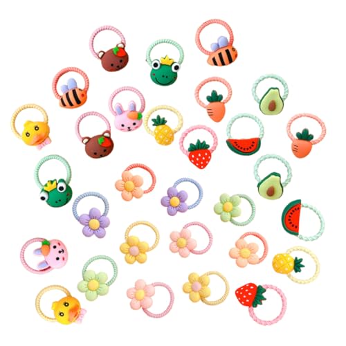 XUZOPIM 30 Piezas Gomas Para El Cabello Para Bebés Gomas Para El Cabello De Girasol De Colores Lazos Para El Cabello Con Soporte Suave Para Cola De Caballon Lazos Pelo Bebe Coleteros De Pelo