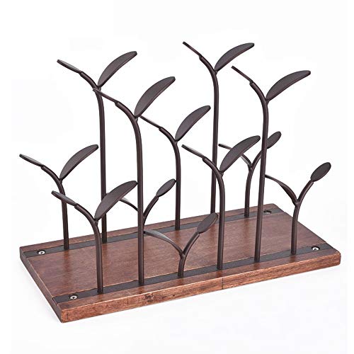 Soporte para botellas de vino metal marrón 25x34x16cm miniatura 4