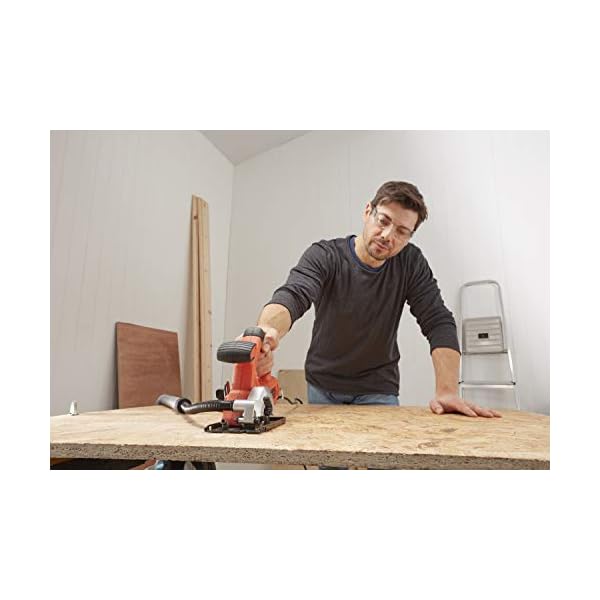 Black+Decker Kompakt-Handkreissäge (400 Watt, mit Zweithandgriff, werkzeuglose Schnitttiefenverstellung… – Bild 7
