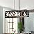 XINGQI Kitchen Island Light Fixtures, Farmhouse Dining Room Chandelier Rectangular Linear Chandeliers Pendant Ceiling Light Fixture for Bar Office Coffee Shop 4-Light