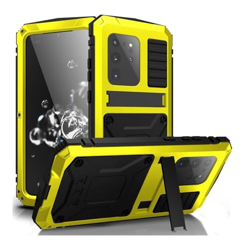 Coque Samsung A32 5G antichoc intégrale 360 en métal jaune