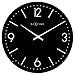 NeXtime Reloj de pared "BASIC DOME", muy silencioso, redondo, negro, ø 35 cm
