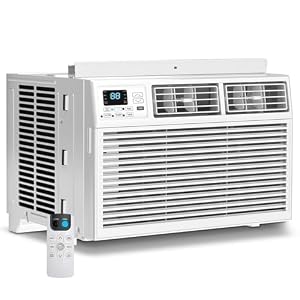Electactic Window Air Conditioner, 8000 BTU Window AC Unit, Cool Rooms up to 350 Sq.Ft., 6-in-1 Modes,24H Timer, Energy Saving, Remote Control, Perfect for Bedroom, Apartment, Living Room, Office